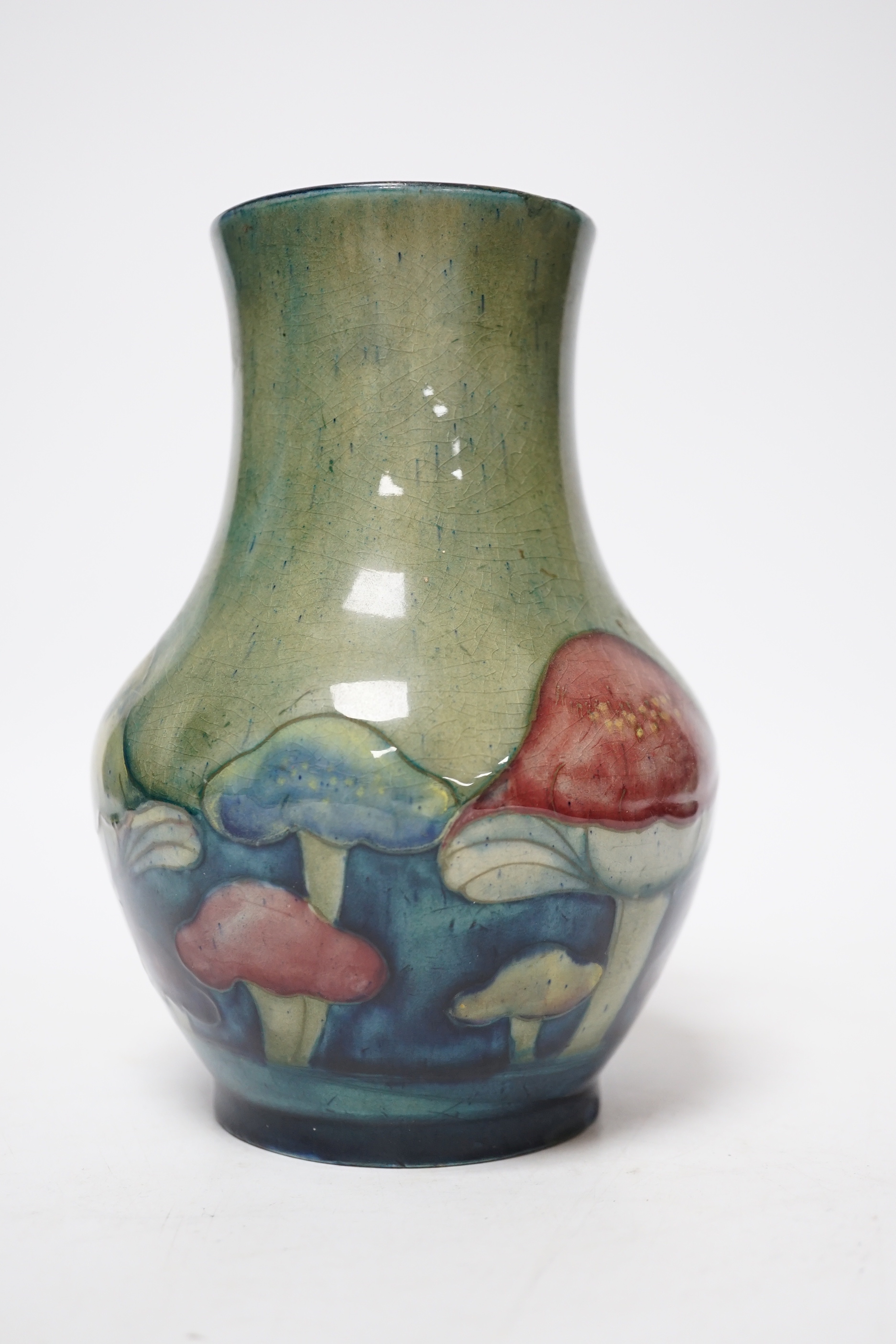 A Moorcroft Claremont vase, 1920s, 17.5cm (a.f.)
